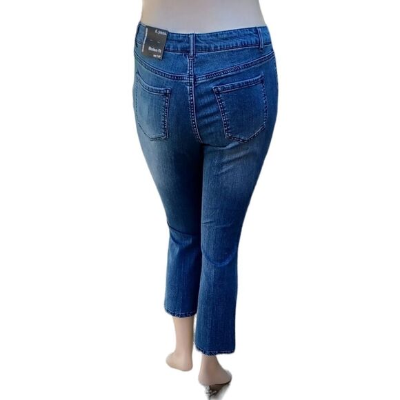 614330...d.Jeans High Waist Crop flare Jeans Size 14P, W32"  24"Inseam  11"Rise - Picture 4 of 6